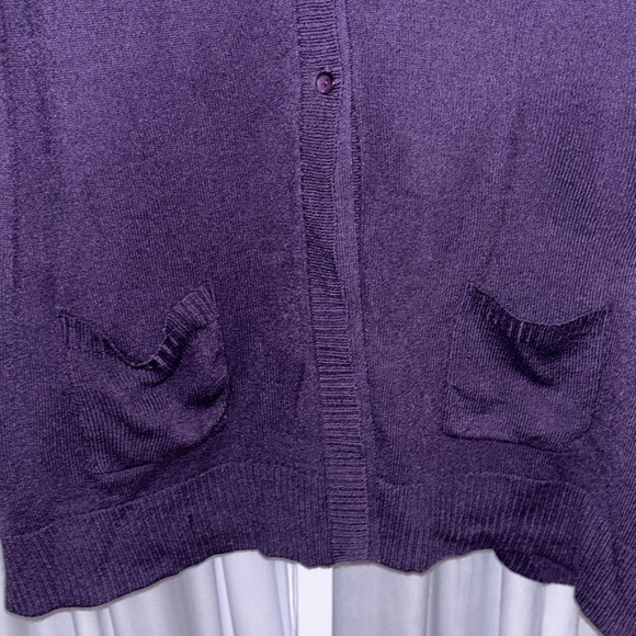 Coldwater Creek Purple Button Front Cardigan 1X - Picture 3 of 7
